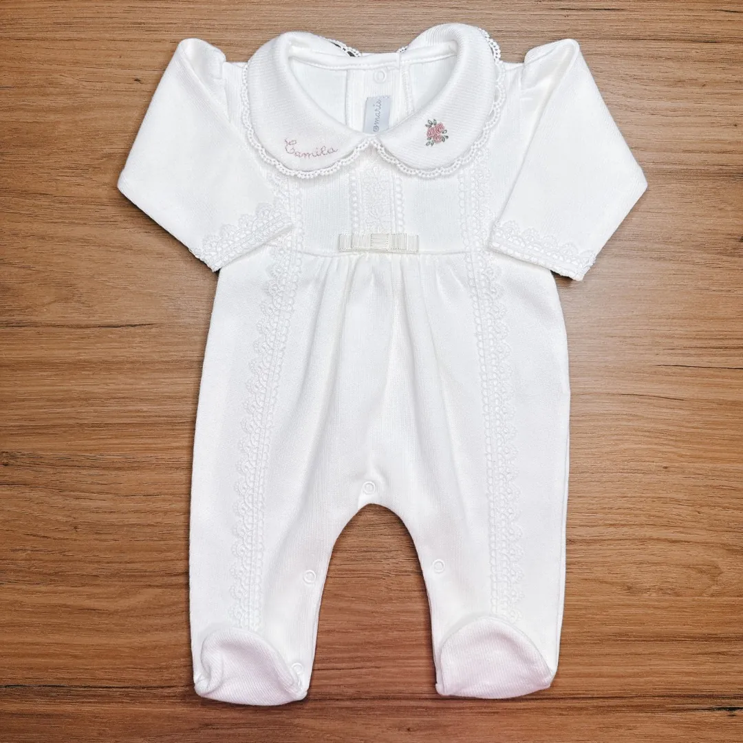 Saída Maternidade Cecília Personalizado off-white - 4 peças - Imagem 4