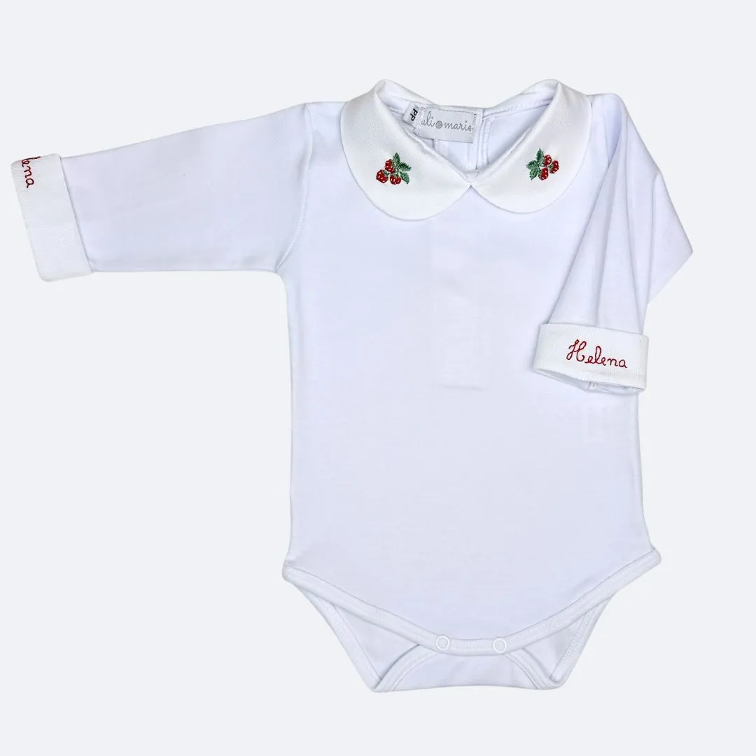 Jardineira com body Moranguinho personalizado - 2 peças - Imagem 10