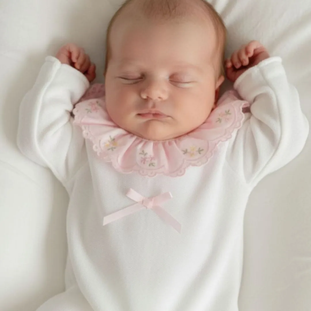 Saída Maternidade Melina off-white e rosa bebê - 2 peças - Imagem 2