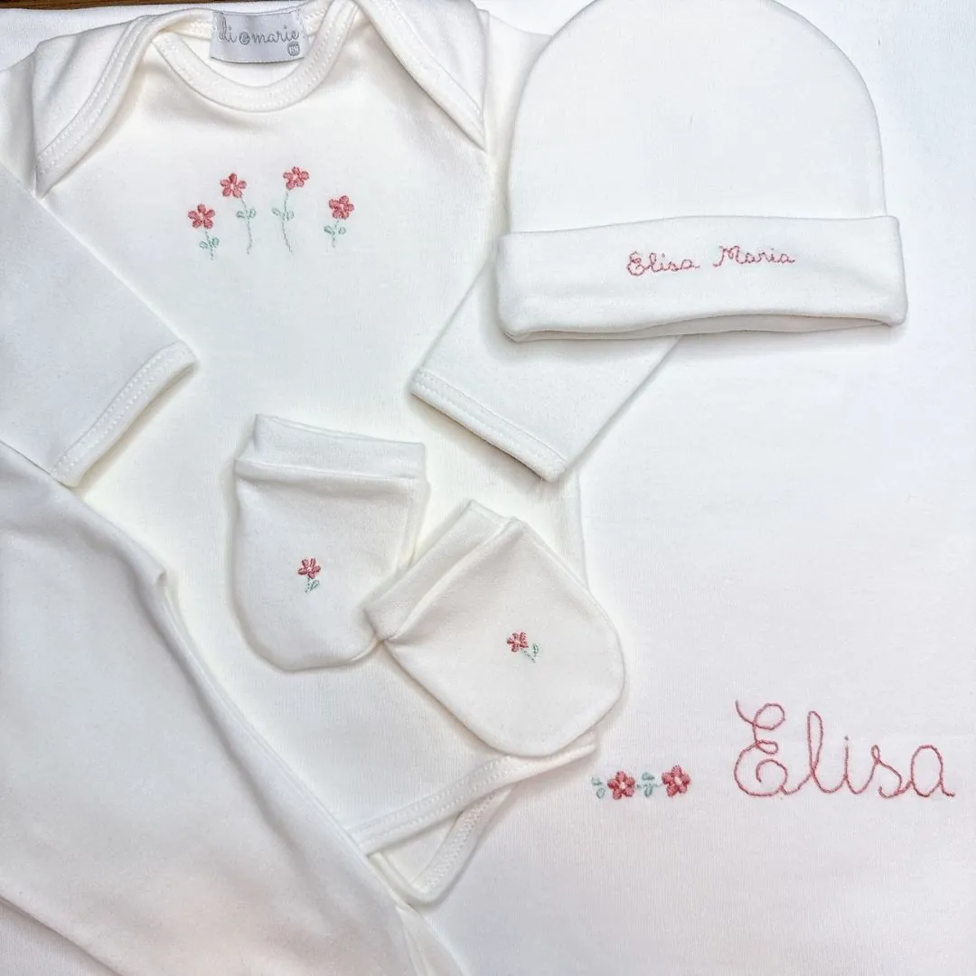 Kit Maternidade em Algodão Egípcio Personalizado Menina - 5 peças - Imagem 8