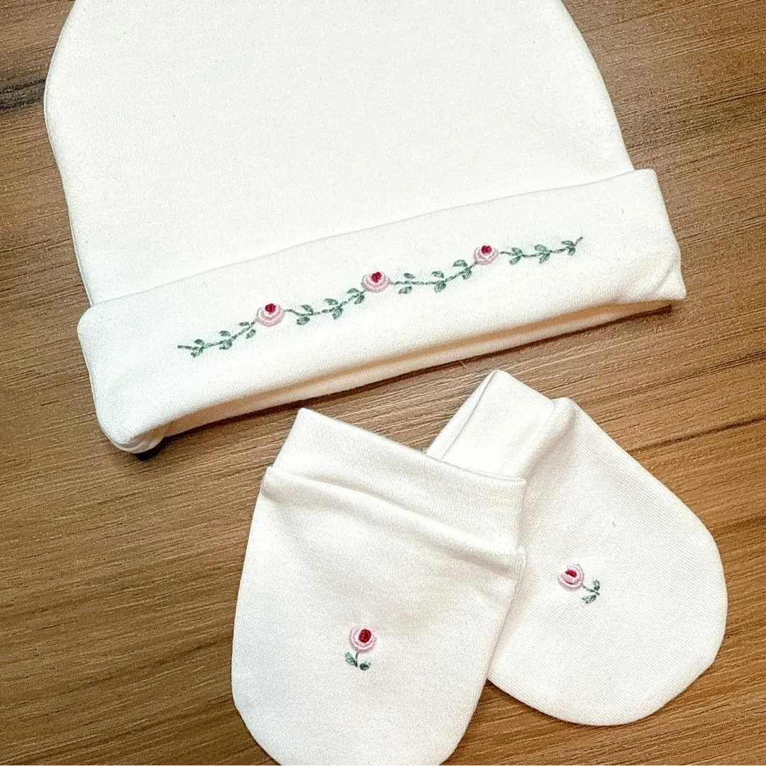 Kit gorro e luva Madeleine Off white - Imagem 3