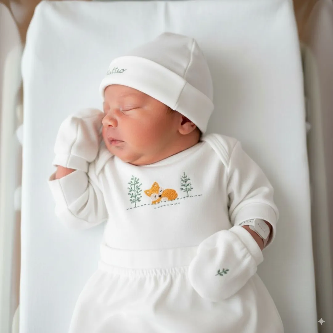 Kit Maternidade em Algodão Egípcio Personalizado Menino - 4 peças - Imagem 4