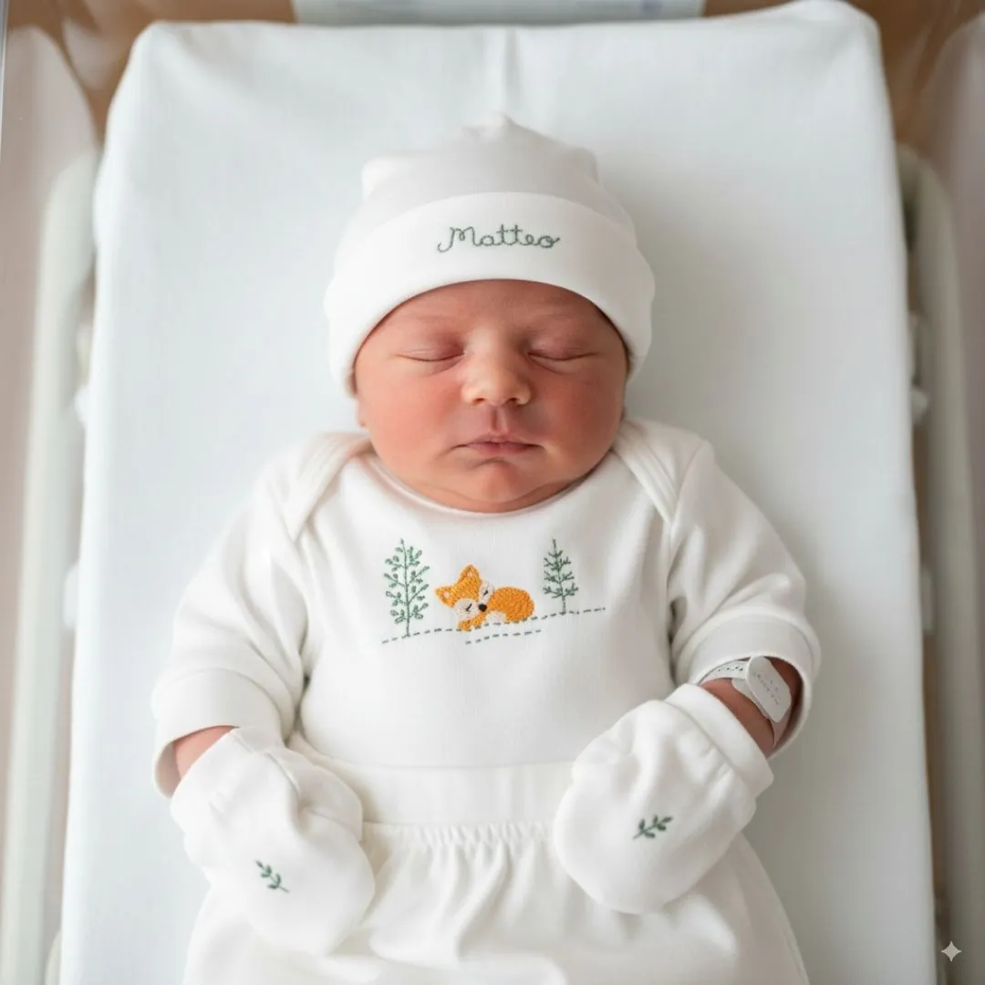 Kit Maternidade em Algodão Egípcio Personalizado Menino - 4 peças