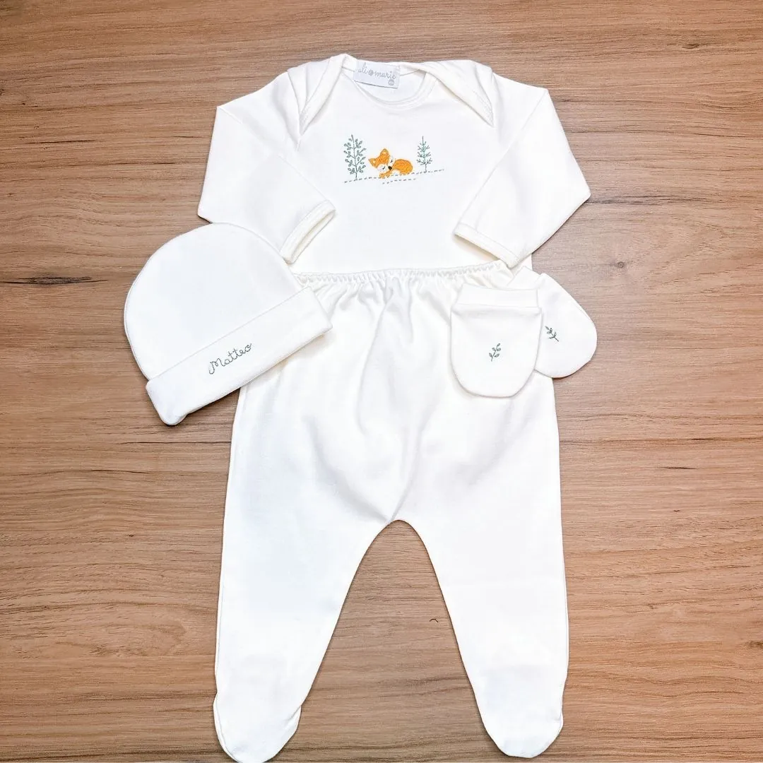 Kit Maternidade em Algodão Egípcio Personalizado Menino - 4 peças - Imagem 2