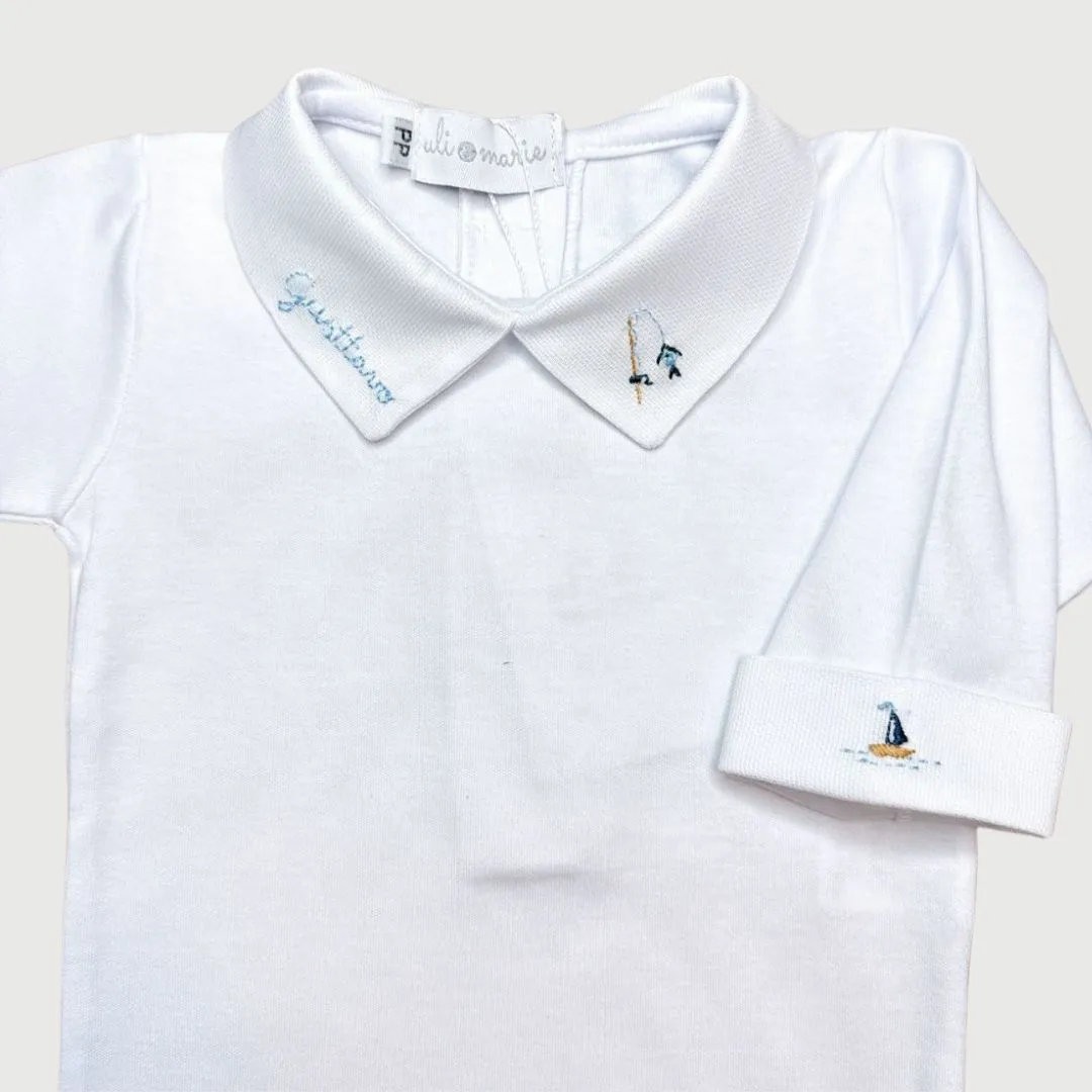 Jardineira e body Pescaria- 2 peças - Imagem 4