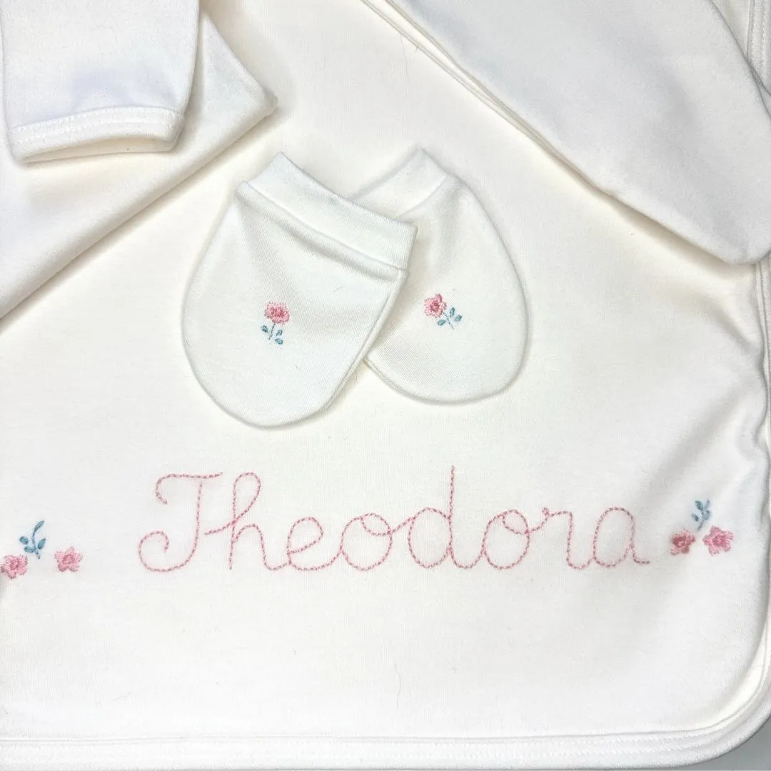 Kit Maternidade em Algodão Egípcio Personalizado Menina - 5 peças - Imagem 12