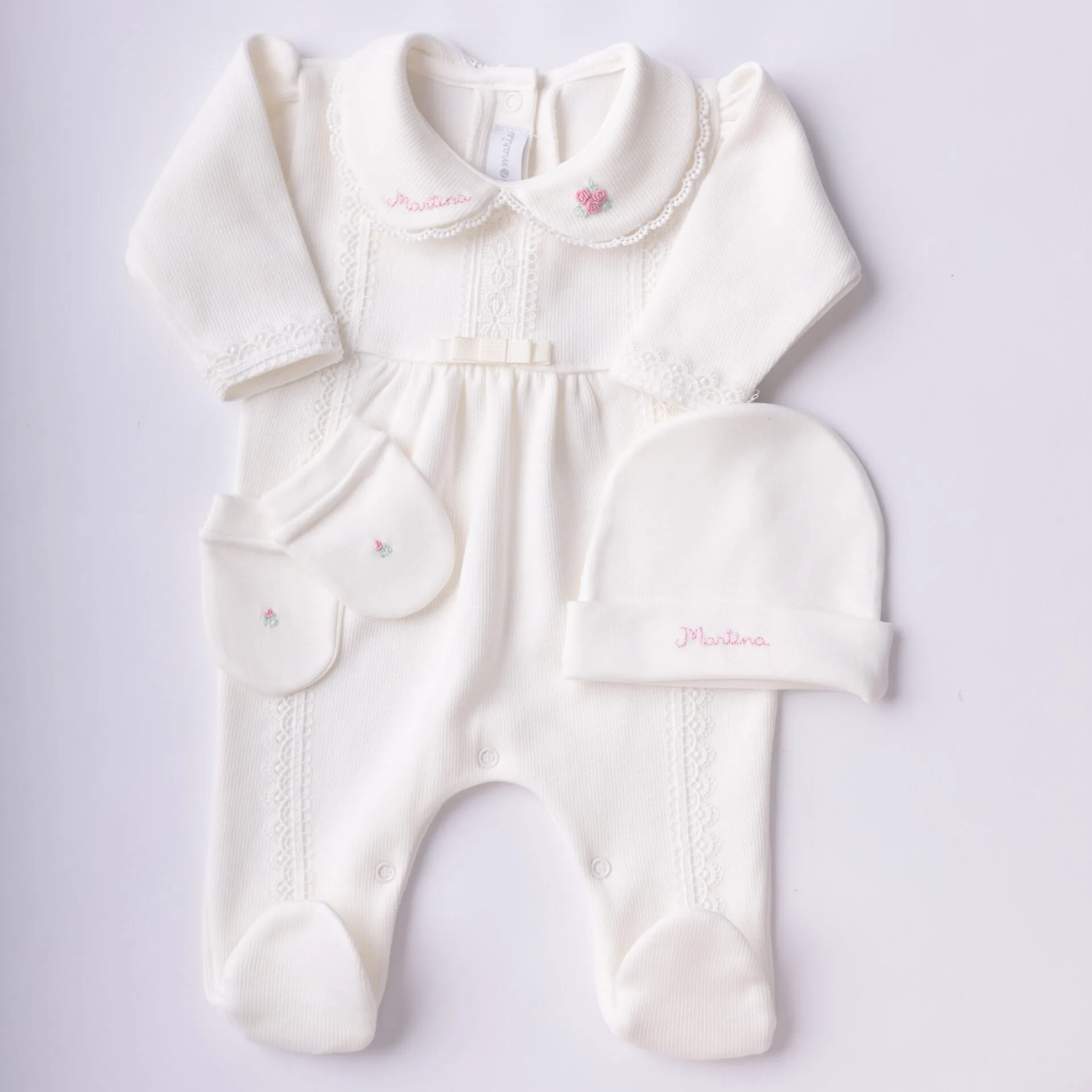 Kit Maternidade Cecília Personalizado off-white - 3 peças - Imagem 15